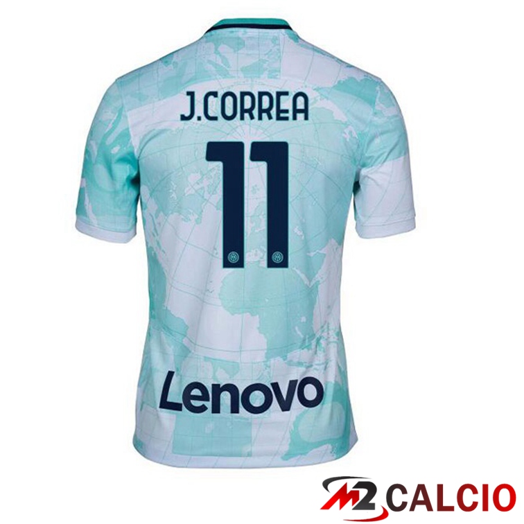Maglie Calcio Inter Milan (J.CORREA 11) Seconda Bianco Verde 2022/2023