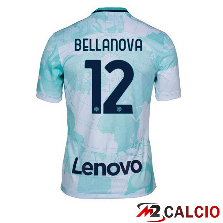 Maglie Calcio Inter Milan (BELLANOVA 12) Seconda Bianco Verde 2022/2023