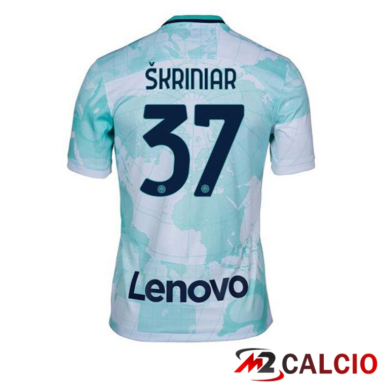 Maglie Calcio Inter Milan (ŠKRINIAR 37) Seconda Bianco Verde 2022/2023