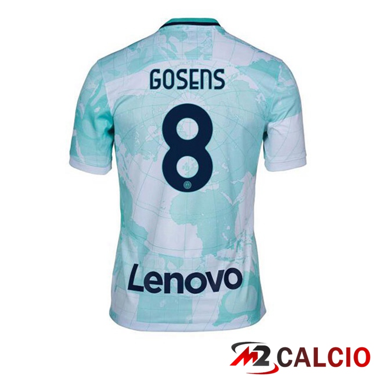 Maglie Calcio Inter Milan (GOSENS 8) Seconda Bianco Verde 2022/2023