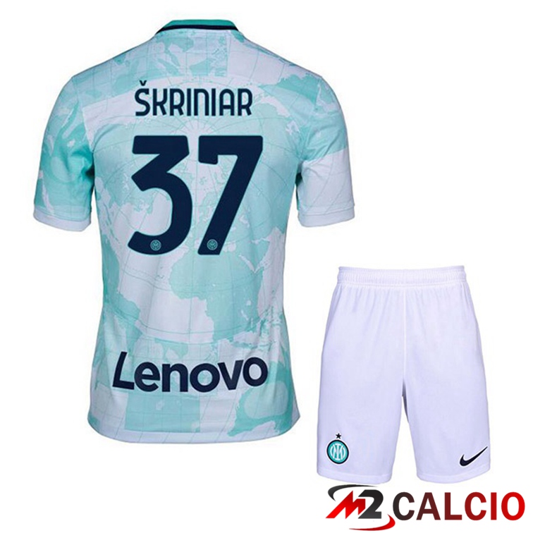 Maglie Calcio Inter Milan (ŠKRINIAR 37) Bambino Seconda Bianco Verde 2022/2023