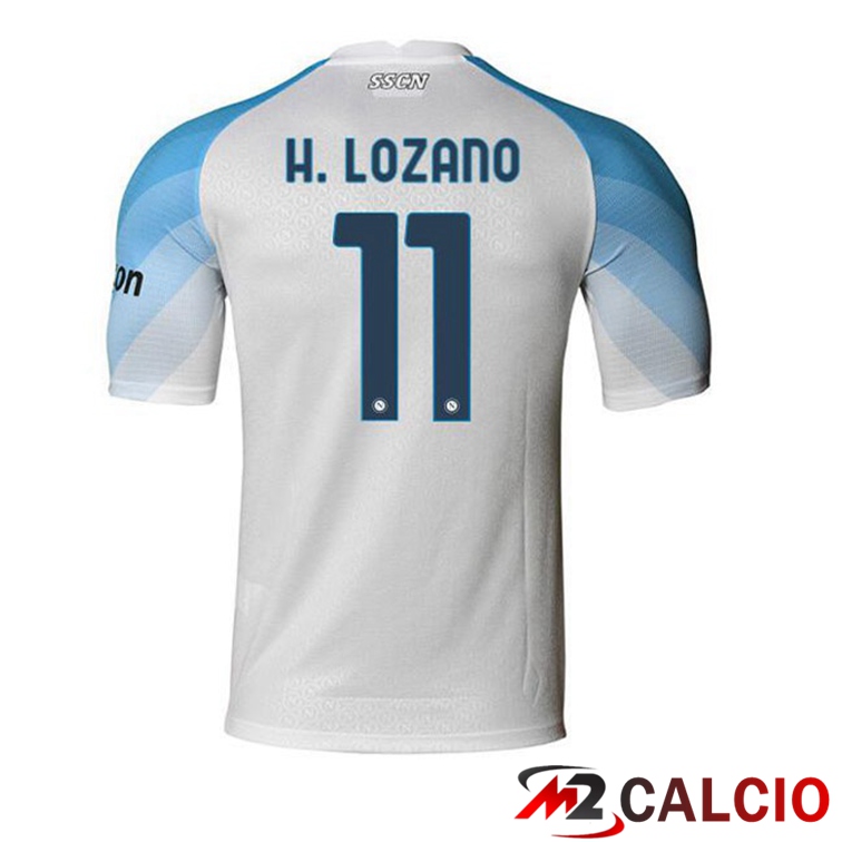 Maglie Calcio SSC Napoli (H. Lozano 11) Prima Bianco 2022/2023