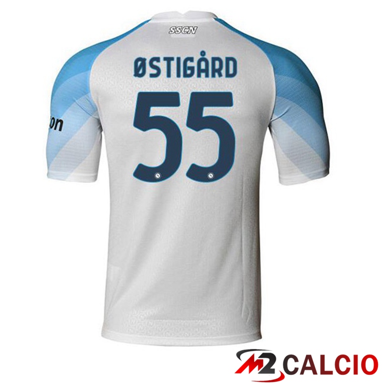 Maglie Calcio SSC Napoli (Ostigard 55) Prima Bianco 2022/2023