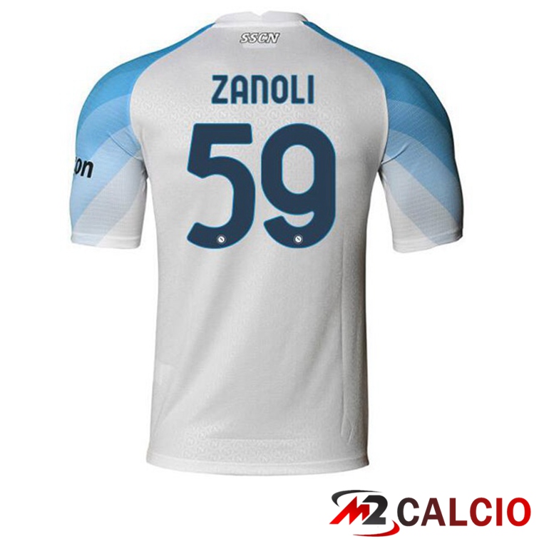 Maglie Calcio SSC Napoli (Zanoli 59) Prima Bianco 2022/2023