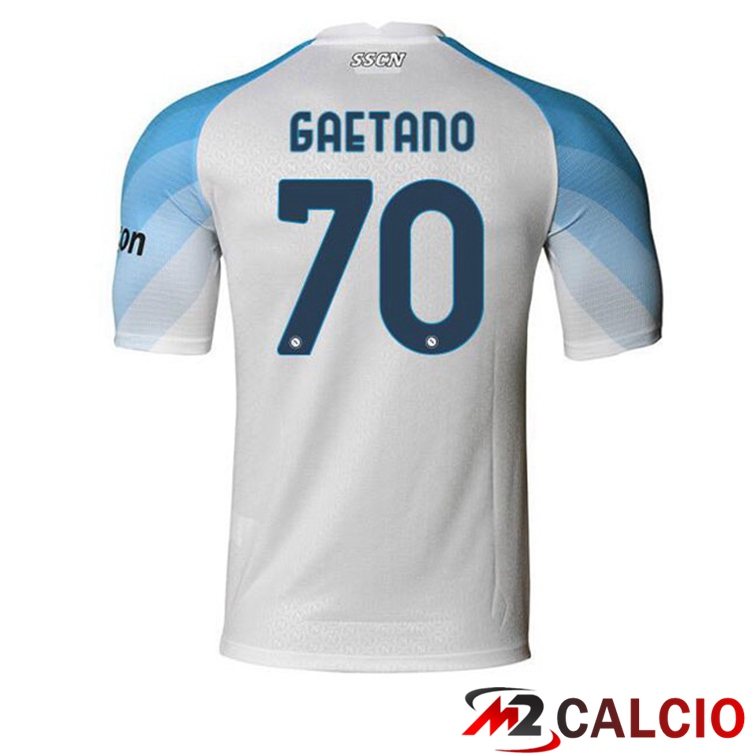 Maglie Calcio SSC Napoli (Gaetano 70) Prima Bianco 2022/2023