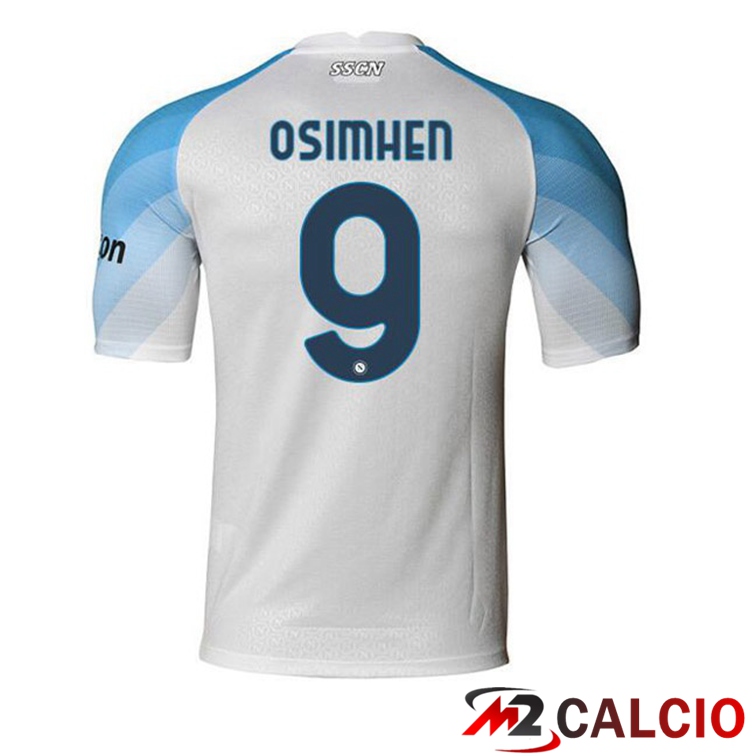 Maglie Calcio SSC Napoli (Osimhen 9) Prima Bianco 2022/2023