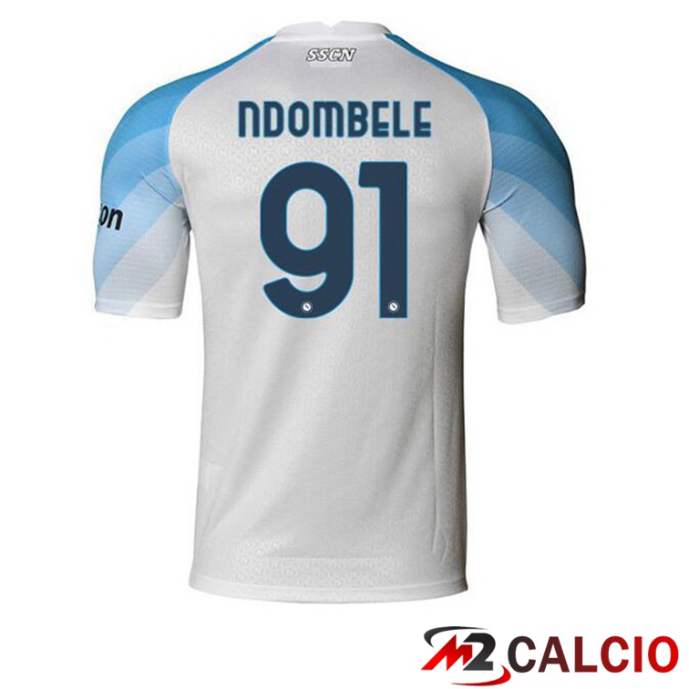 Maglie Calcio SSC Napoli (Ndombele 91) Prima Bianco 2022/2023