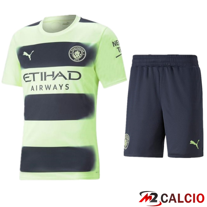 Insieme Maglie Calcio Manchester City Terza + Pantaloncini 2022/2023