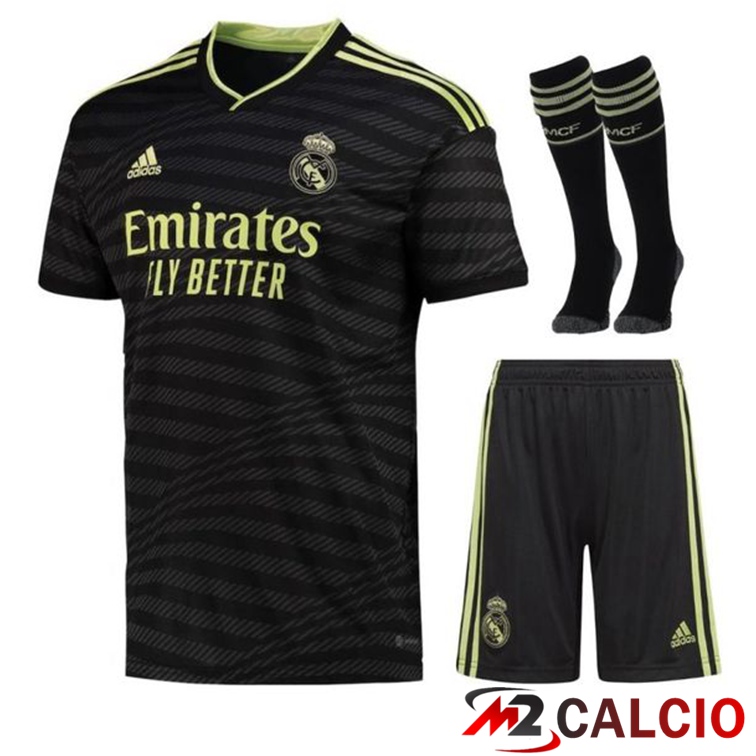 Insieme Maglie Calcio Real Madrid Terza (Pantaloncini + Calzini) 2022/2023