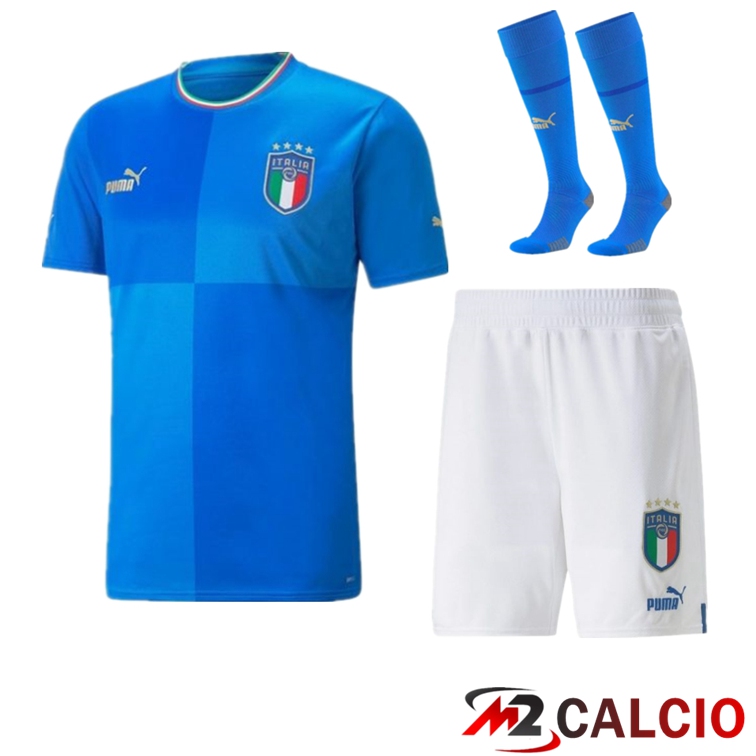 Insieme Maglie Calcio Italia Prima (Pantaloncini + Calzini) 2022/2023