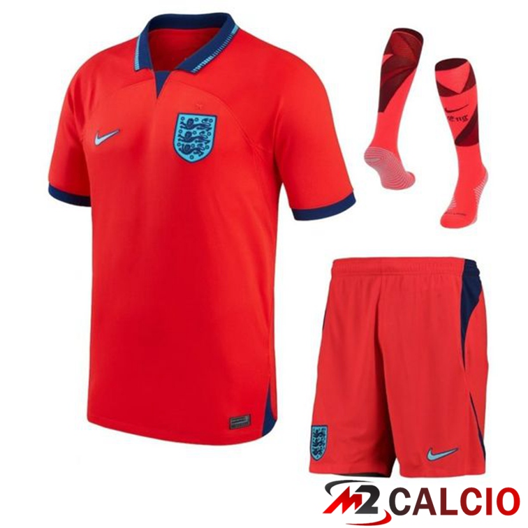 Insieme Maglie Calcio Inghilterra Seconda (Pantaloncini + Calzini) 2022/2023