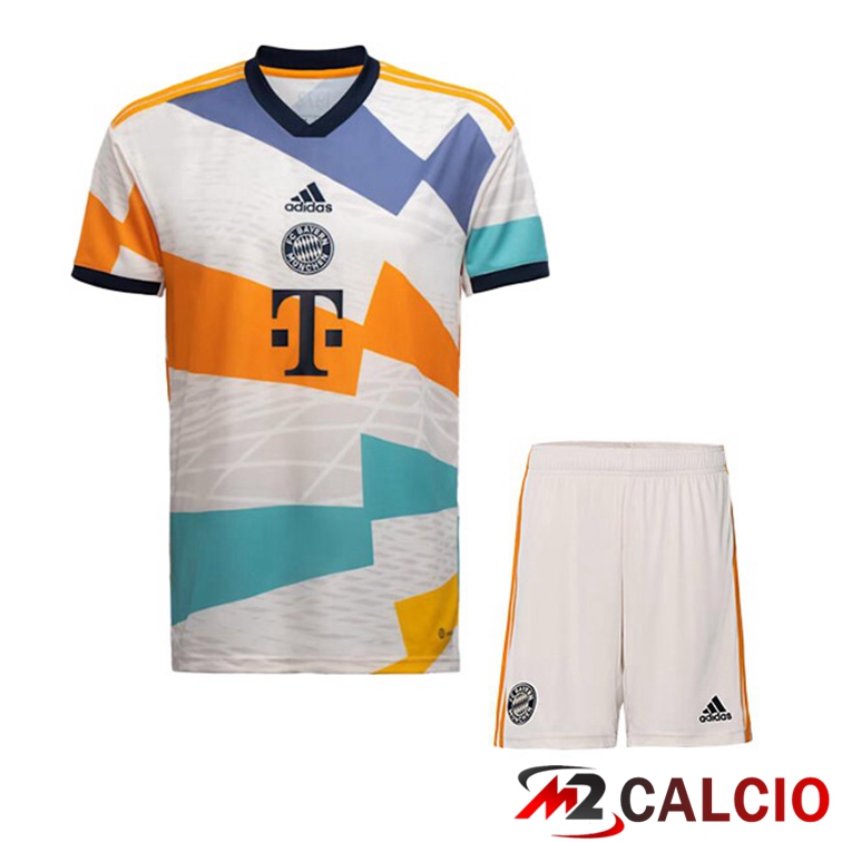 Maglie Calcio Bayern Monaco Bambino 50° anniversario Bianco 2022/2023