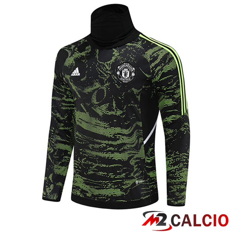 Felpa Allenamento Manchester United Collo alto Verde 2022/2023