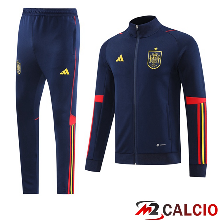 Insieme Tuta Calcio - Giacca Spagna Blu Reale 2022/2023
