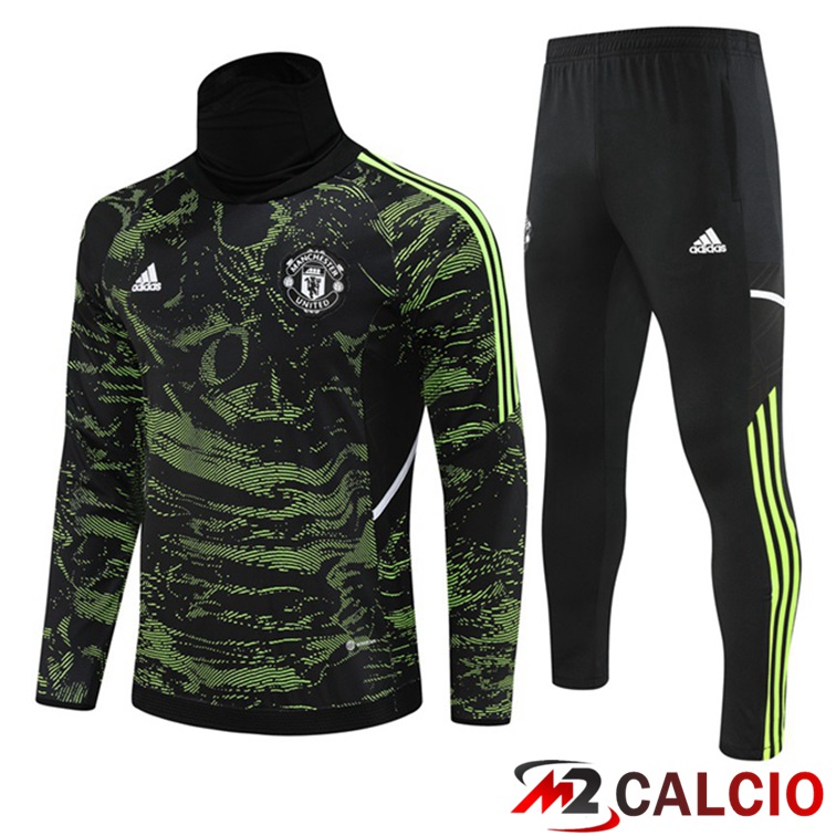 Insieme Tuta Calcio Manchester United Collo alto Verde 2022/2023