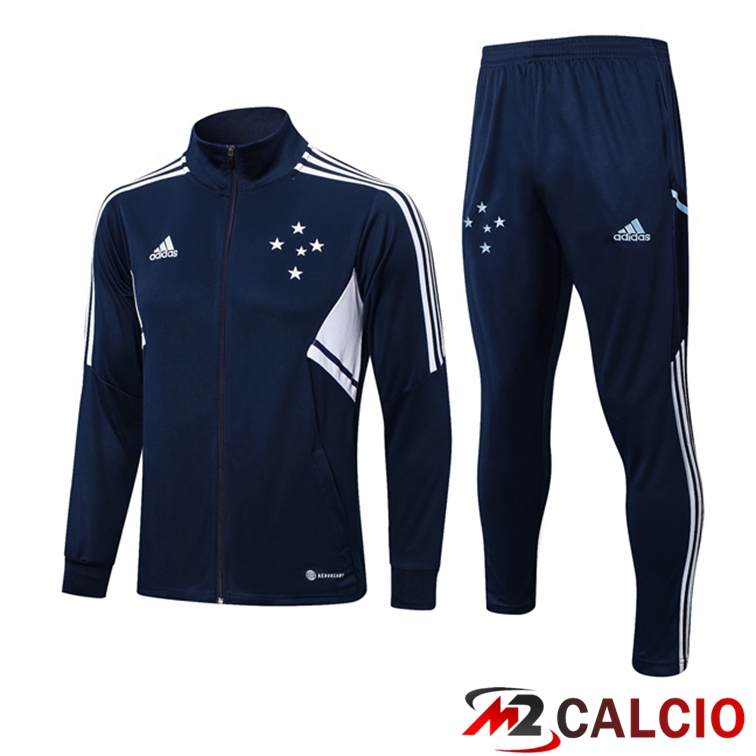 Insieme Tuta Calcio - Giacca Cruzeiro EC Blu Reale 2022/2023