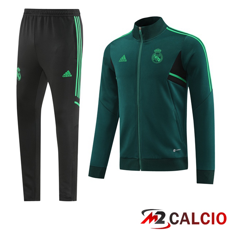 Insieme Tuta Calcio - Giacca Real Madrid Verde 2022/2023