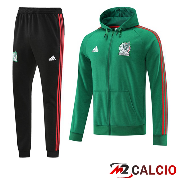 Insieme Giacca Con Cappuccio Tuta Messico Verde 2022/2023