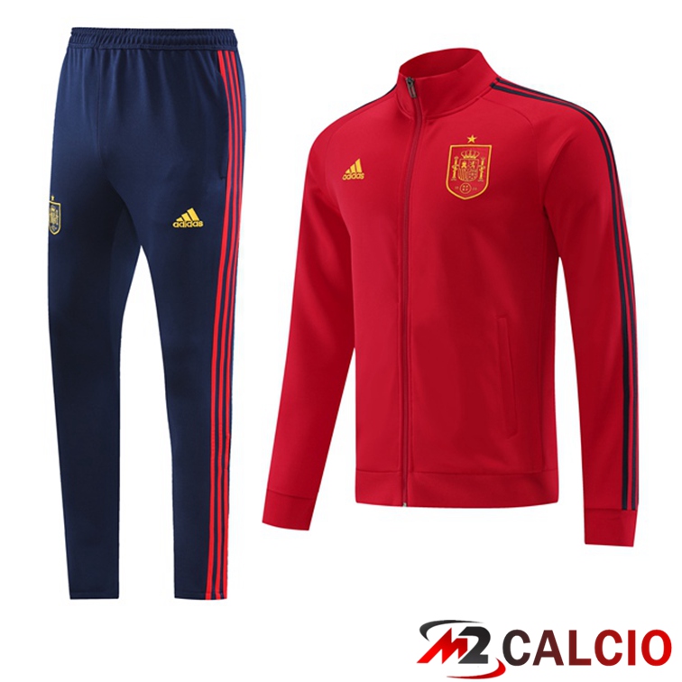 Insieme Tuta Calcio - Giacca Spagna Rosso 2022/2023