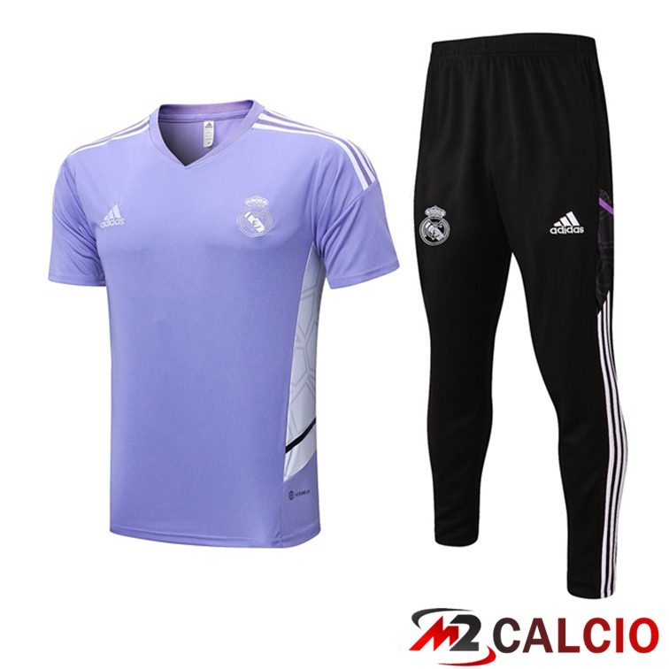 T Shirt Allenamento Real Madrid + Pantaloni Viola 2022/2023