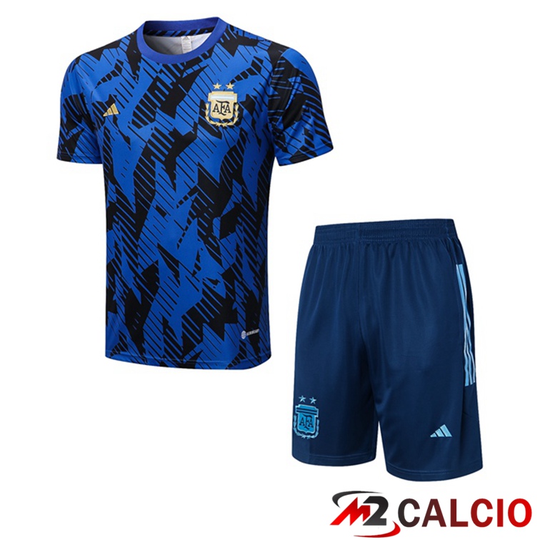 T Shirt Allenamento Argentina + Pantaloncini Blu 2022/2023