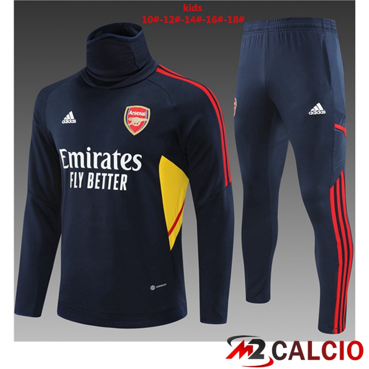 Insieme Tuta Calcio Arsenal Collo alto Bambino Blu Reale 2022/2023