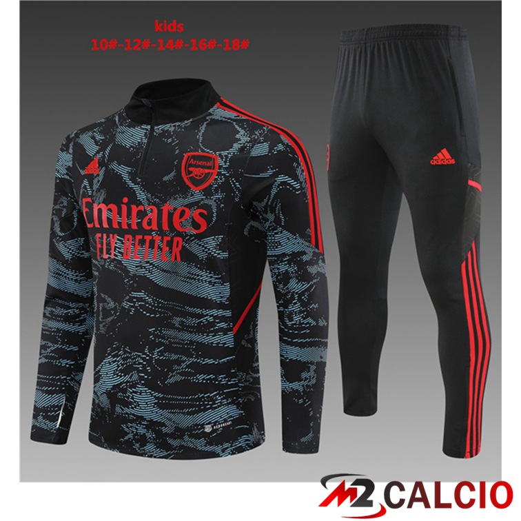 Insieme Tuta Calcio Arsenal Bambino Rosso Blu 2022/2023