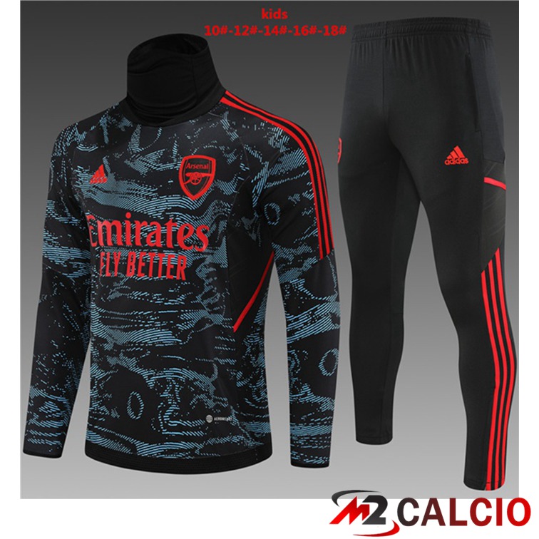 Insieme Tuta Calcio Arsenal Collo alto Bambino Rosso Blu 2022/2023