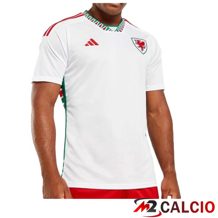 Maglie Calcio Galles Seconda Bianco Coppa Del Mondo 2022