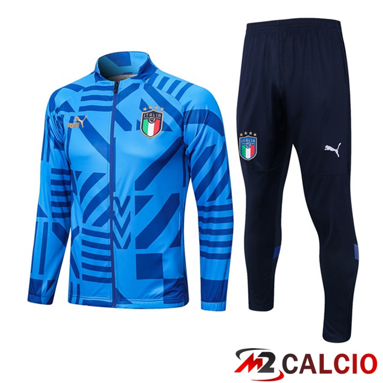Insieme Tuta Calcio - Giacca Italia Blu 2022/2023