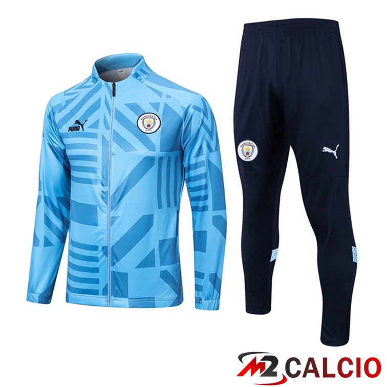 Insieme Tuta Calcio - Giacca Manchester City Blu 2022/2023