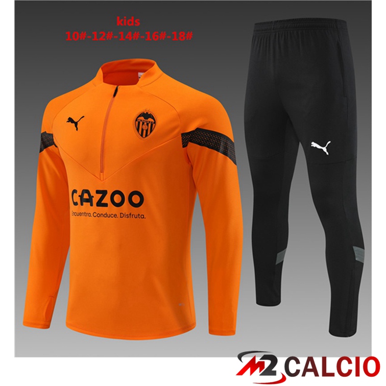 Insieme Tuta Calcio Valencia CF Bambino Arancia 2022/2023