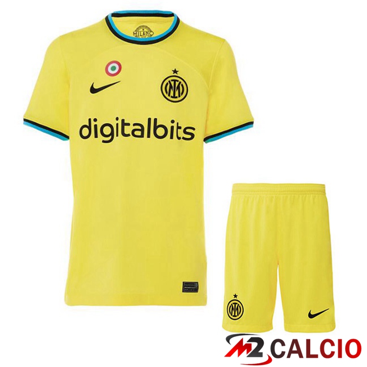 Maglie Calcio Inter Milan Bambino Terza Giallo 2022/2023