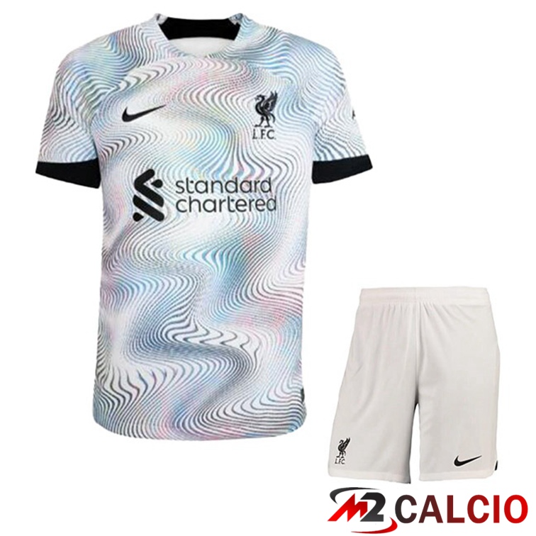 Maglie Calcio FC Liverpool Bambino Seconda Bianco 2022/2023