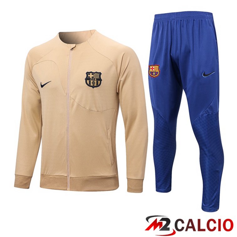 Insieme Tuta Calcio - Giacca FC Barcellona Marrone 2022/2023