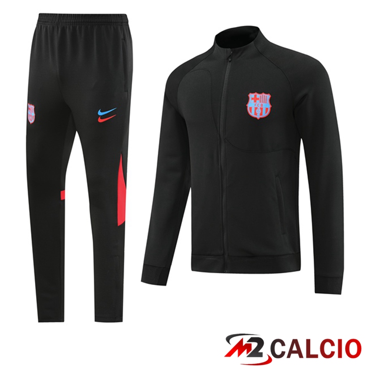 Insieme Tuta Calcio - Giacca FC Barcellona Nero 2022/2023