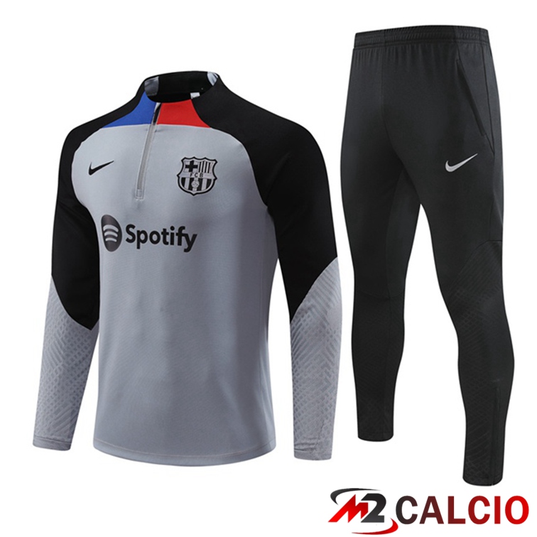 Insieme Tuta Calcio FC Barcellona Grigio 2022/2023