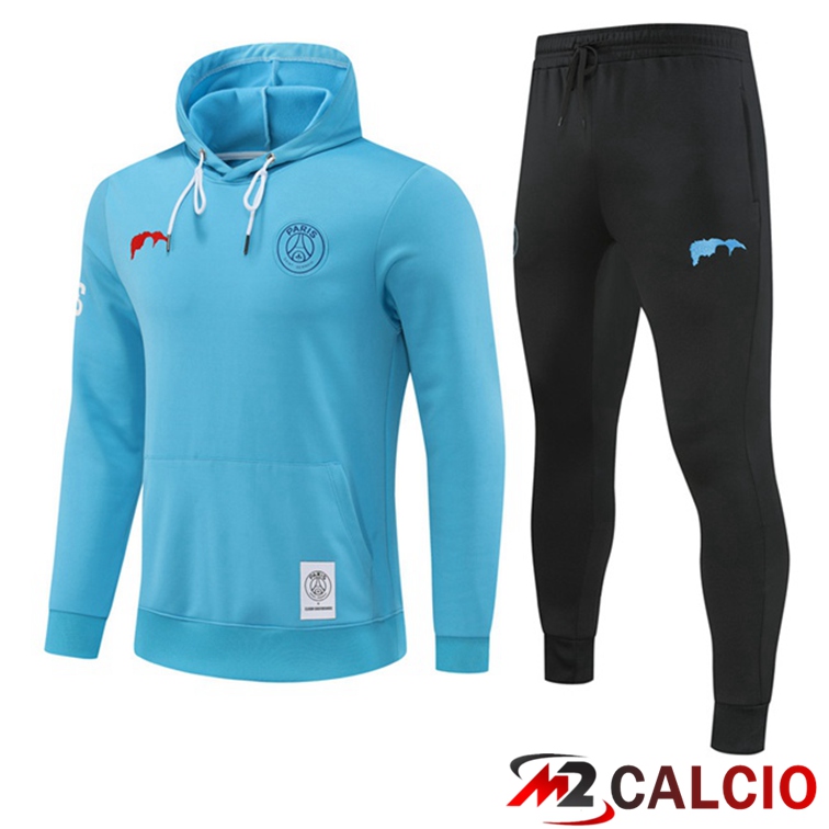 Insieme Giacca Con Cappuccio Tuta Paris PSG Blu 2022/2023