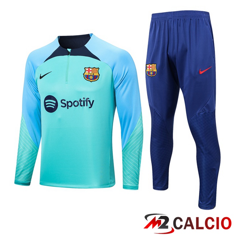 Insieme Tuta Calcio FC Barcellona Verde 2022/2023