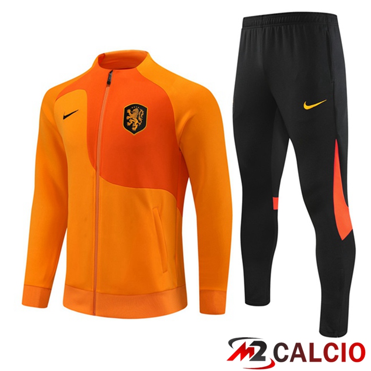 Insieme Tuta Calcio - Giacca Paesi Bassi Arancia 2022/2023
