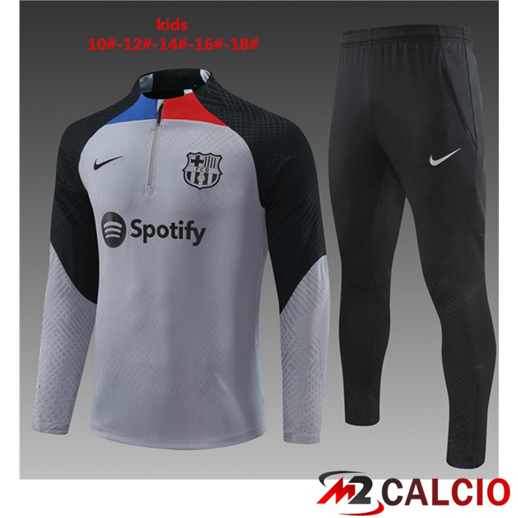 Insieme Tuta Calcio FC Barcellona Bambino Grigio 2022/2023