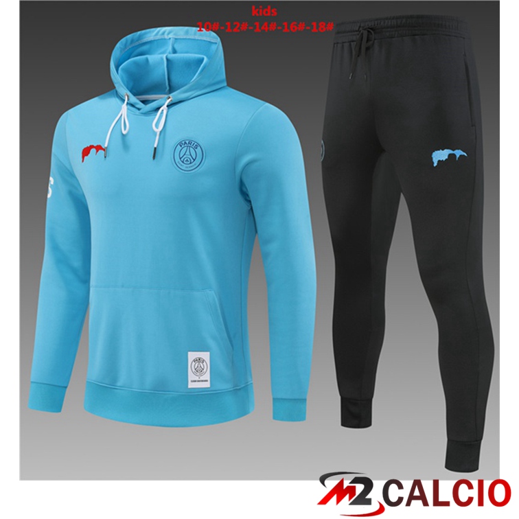 Insieme Giacca Con Cappuccio Tuta Paris PSG Bambino Blu 2022/2023
