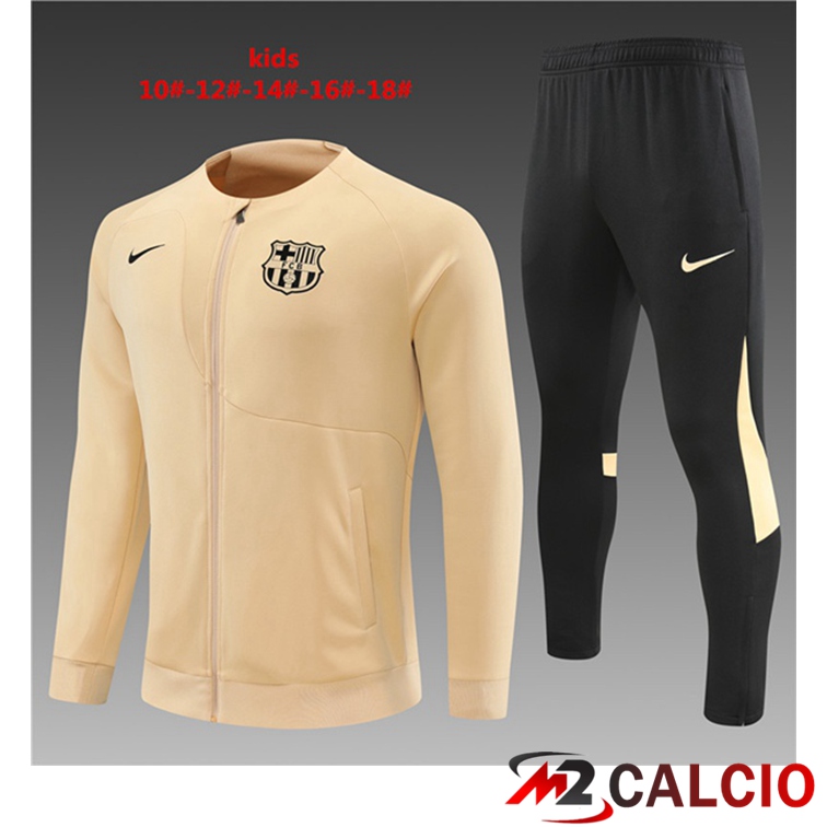 Insieme Tuta Calcio - Giacca FC Barcellona Bambino Marrone 2022/2023