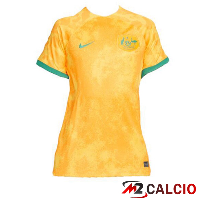 Maglie Calcio Australia Donna Prima Giallo Coppa Del Mondo 2022