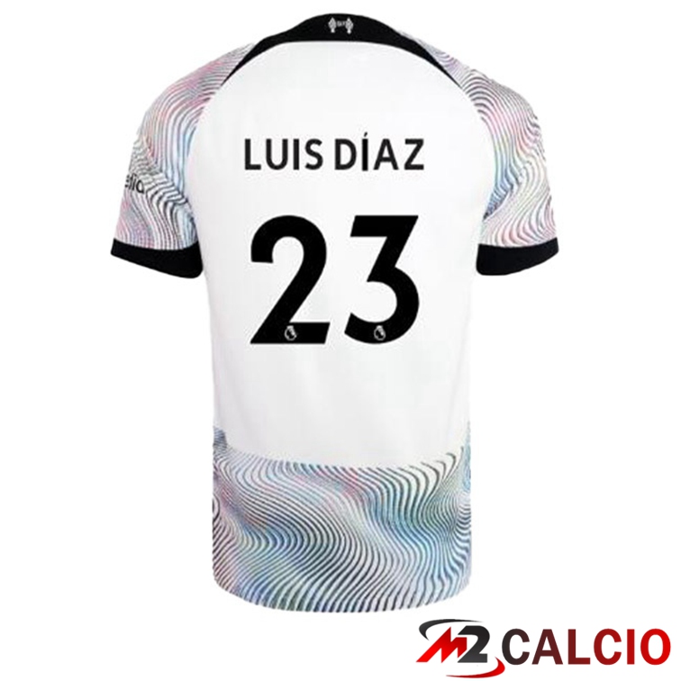 Maglie Calcio FC Liverpool (LUIS DÍAZ 23) Seconda Bianco 2022/2023