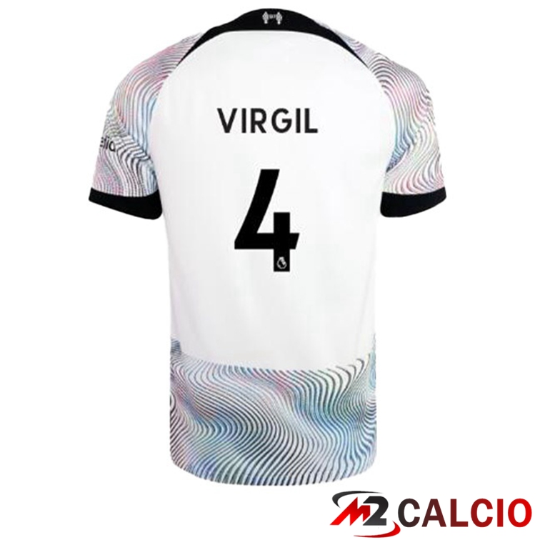 Maglie Calcio FC Liverpool (VIRGIL 4) Seconda Bianco 2022/2023