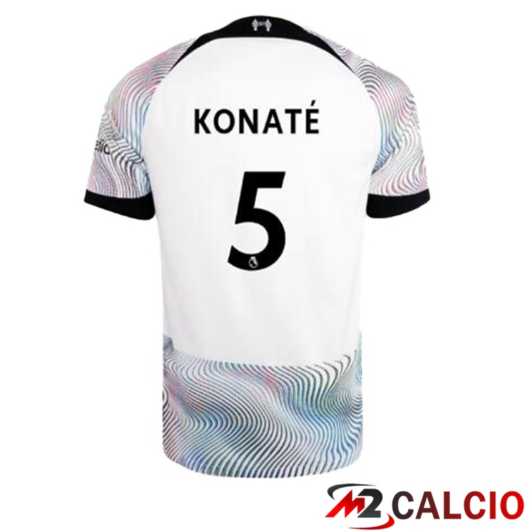 Maglie Calcio FC Liverpool (KONATE 5) Seconda Bianco 2022/2023