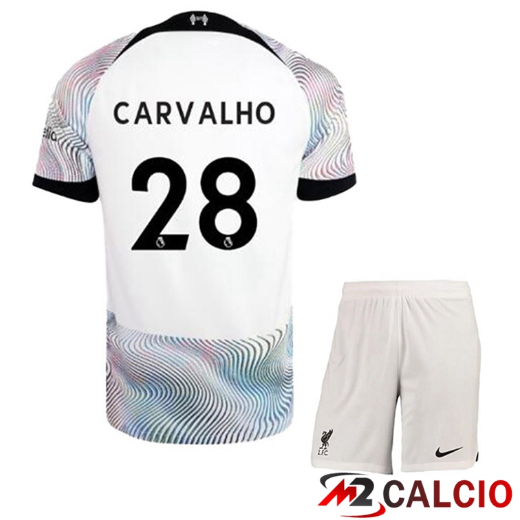Maglie Calcio FC Liverpool (CARVALHO 28) Bambino Seconda Bianco 2022/2023
