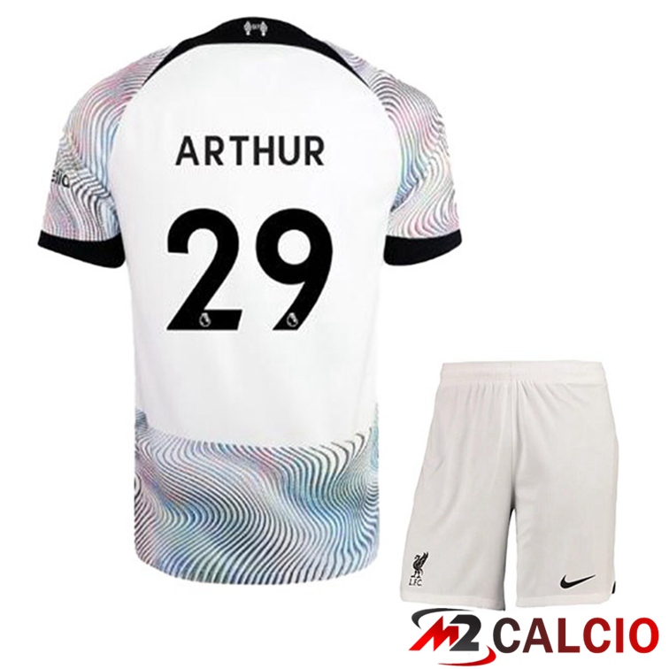 Maglie Calcio FC Liverpool (ARTHUR 29) Bambino Seconda Bianco 2022/2023
