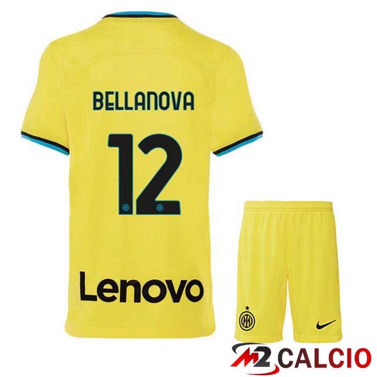 Maglie Calcio Inter Milan (BELLANOVA 12) Bambino Terza Giallo 2022/2023